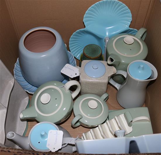 Collection of Poole Pottery two-tone table wares, etc.